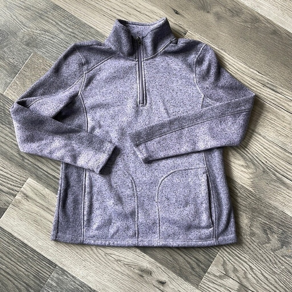 Bass women's 1/4 zip sweater purple size medium